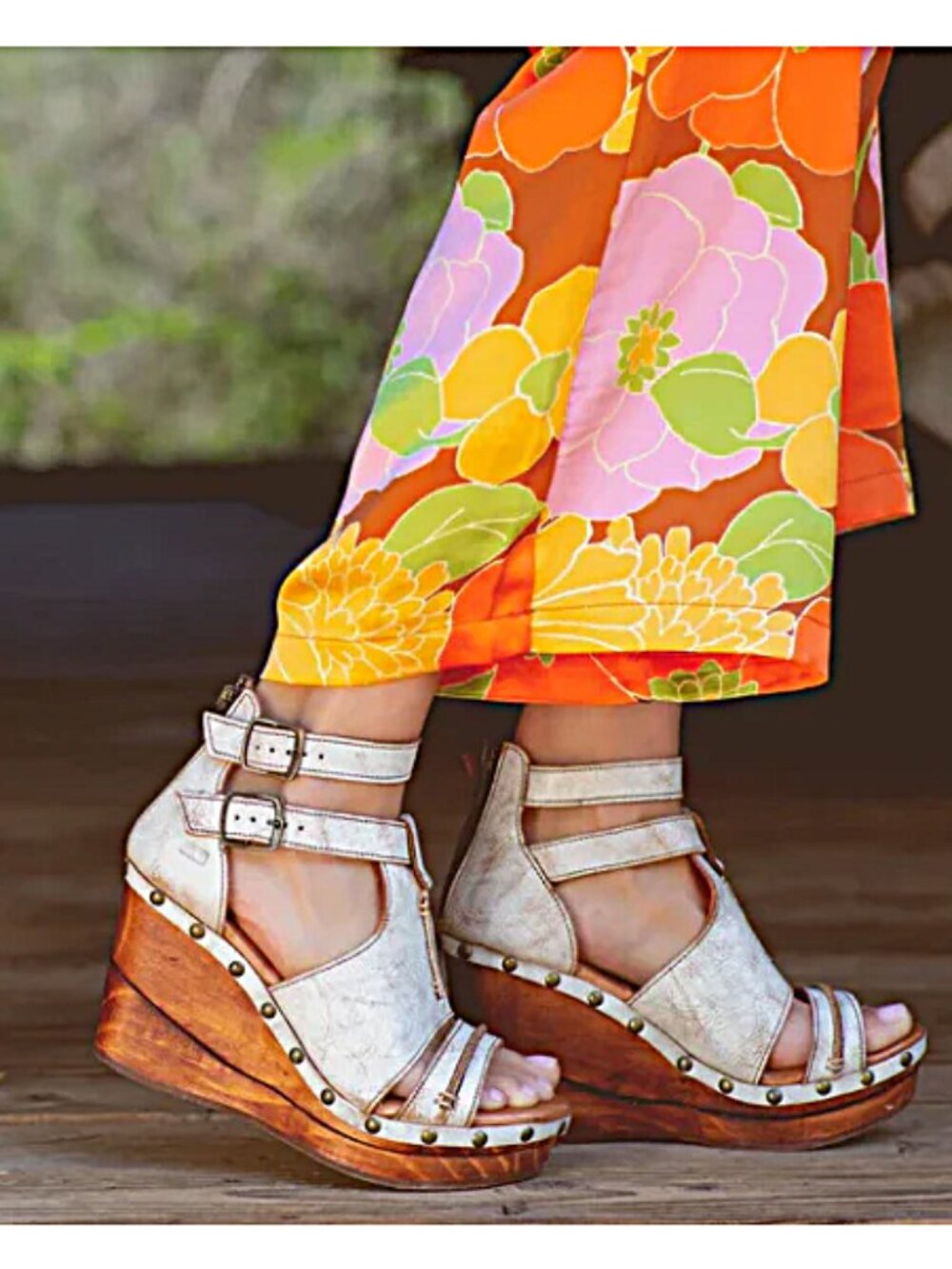 BED/STU Princess Wedge Sandals (For Women) Nectar Lux